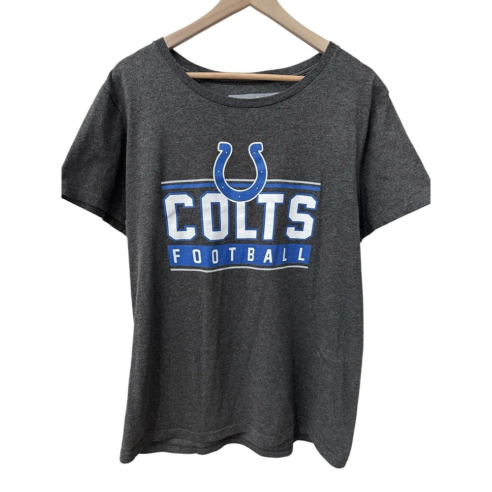 NFL‎ Indianapolis Colts T-Shirt Large Charcoal Grey Football Graphic Tee